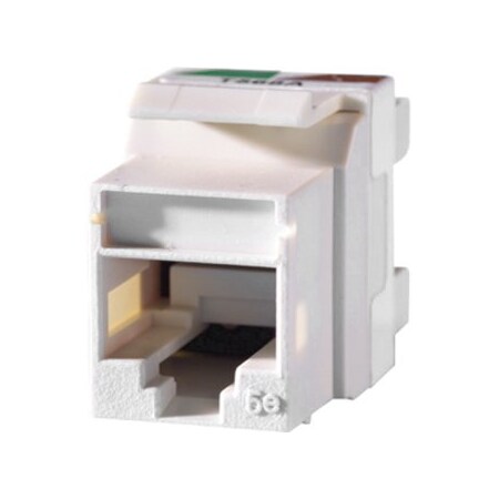 Ortronics TECHCHOICE 1-PORT MOD JACK 110, T568A/B CAT 5E KEYSTONE JACK, GREEN, EA KS5EA-45